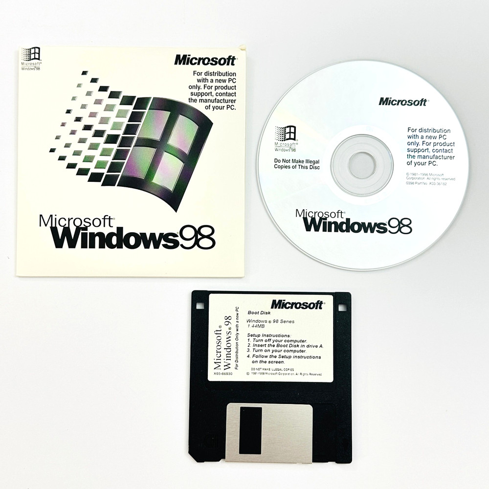 Microsoft Windows 98 First Edition CD-ROM Operating System Perfect DIsc TESTED