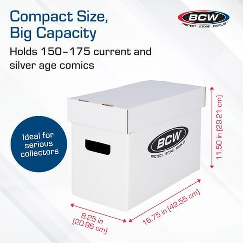 Short Comic Storage Box - 3 Pack | Holds 150-175 Current/Silver Age Comics | Sta