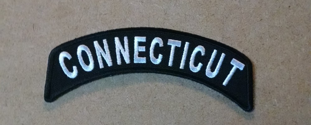 Connecticut Mini Rocker Embroidered Biker Patch