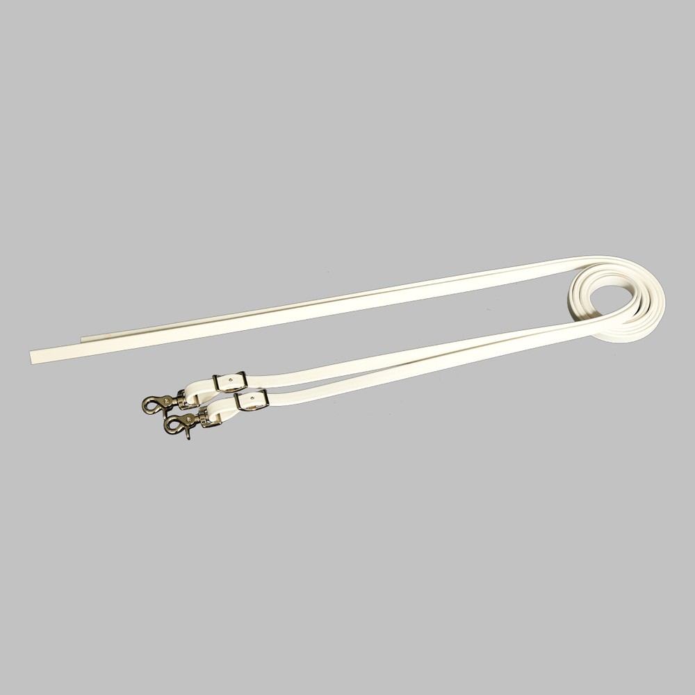 READY MADE-White WESTERN REINS with SNAPS made from Beta Biothane