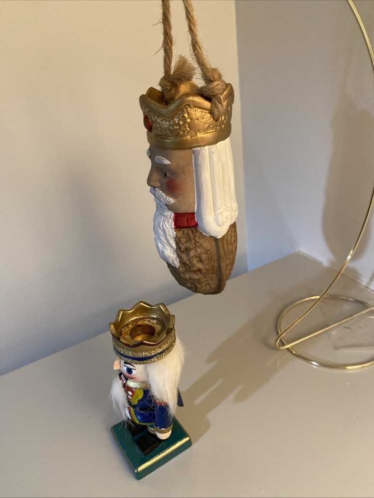 Nutcracker Ornaments Mini 4"x2" And The Nutcracker King Ceramic Candy Container