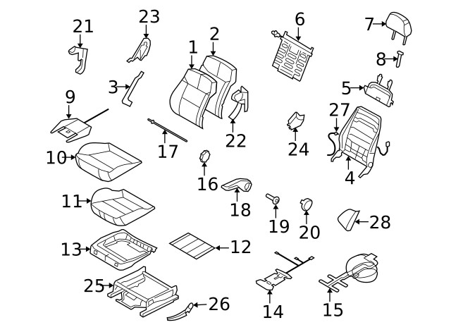 Genuine GM Headrest Guide 13139357