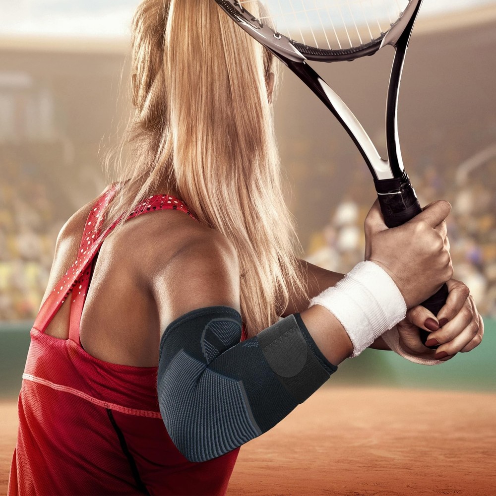 Arm Guards & Elbow Compression Sleeve (1 Pair)，Tennis Elbow Braces for Te