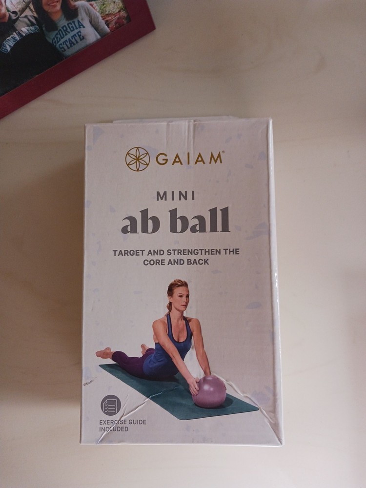 Gaiam Mini Ab Ball With Exercise Guide - New, Sealed