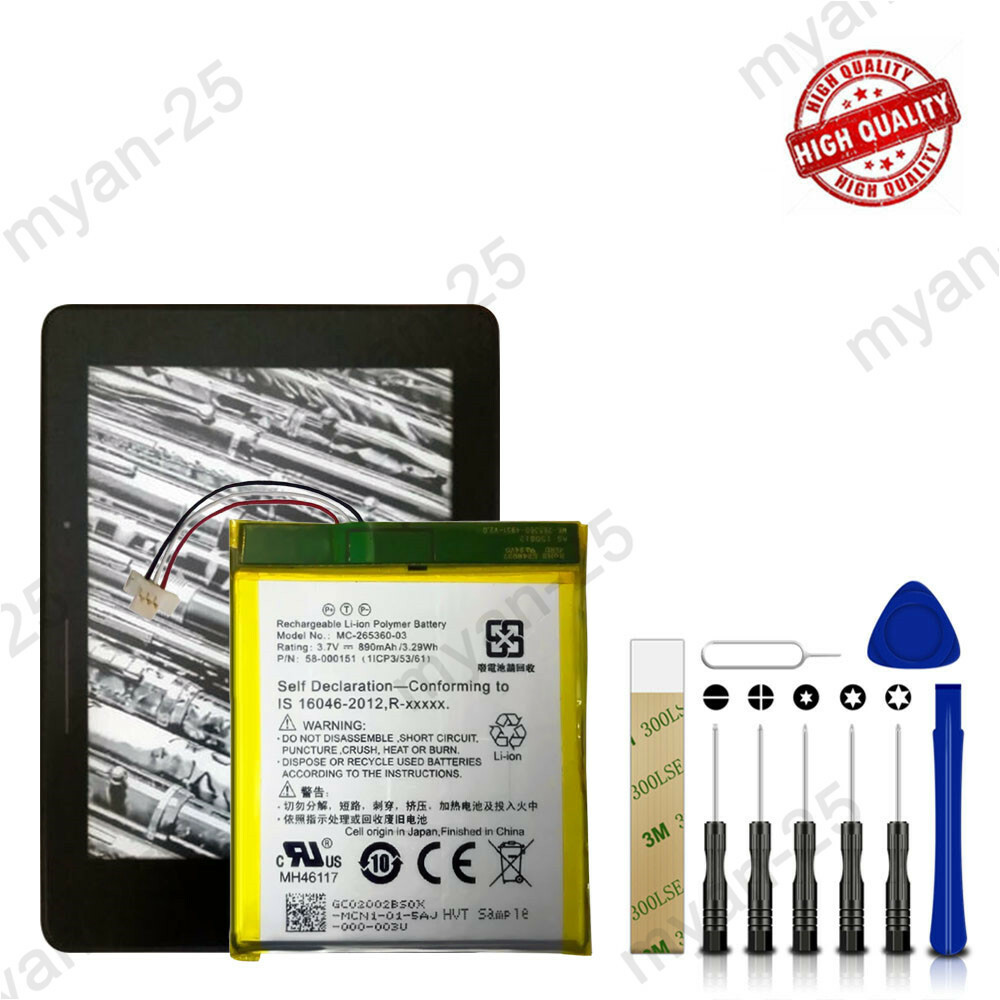 For Amazon Kindle 7th Generation WP63GW eBook Reader Battery MC-265360-03 Tools