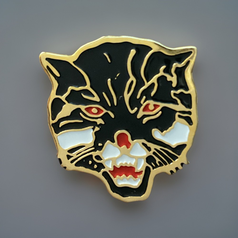 Wildcat Black Cat Backpack Hat Lapel Pinback Pin