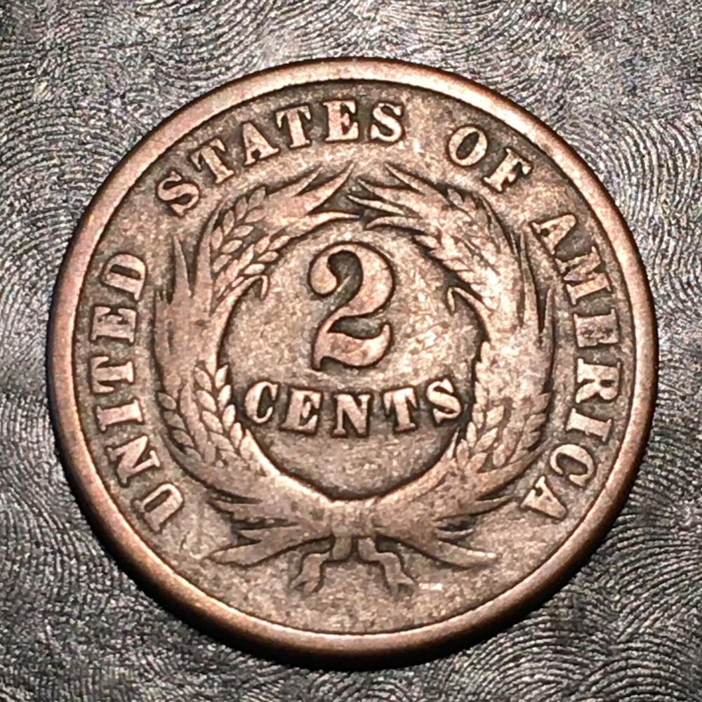 1865 Two Cent Piece - High Quality Scans #L222