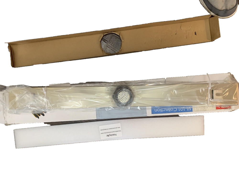 Sharp-tec 28 inch Linear Shower Drain, Gold Rectangular Floor Drain,