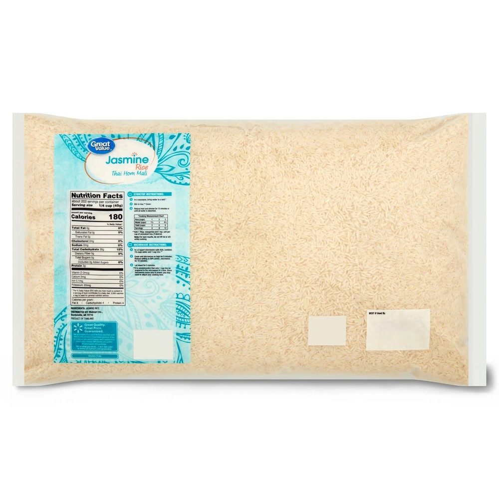 Great Value Jasmine Rice 20 lb