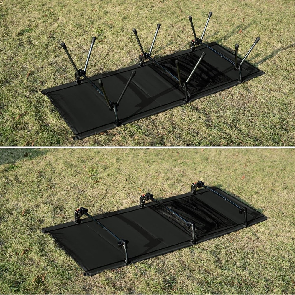 Camping Cot Height Adjustable W/ Cot Leg Extenders Strong Support 330lbs New