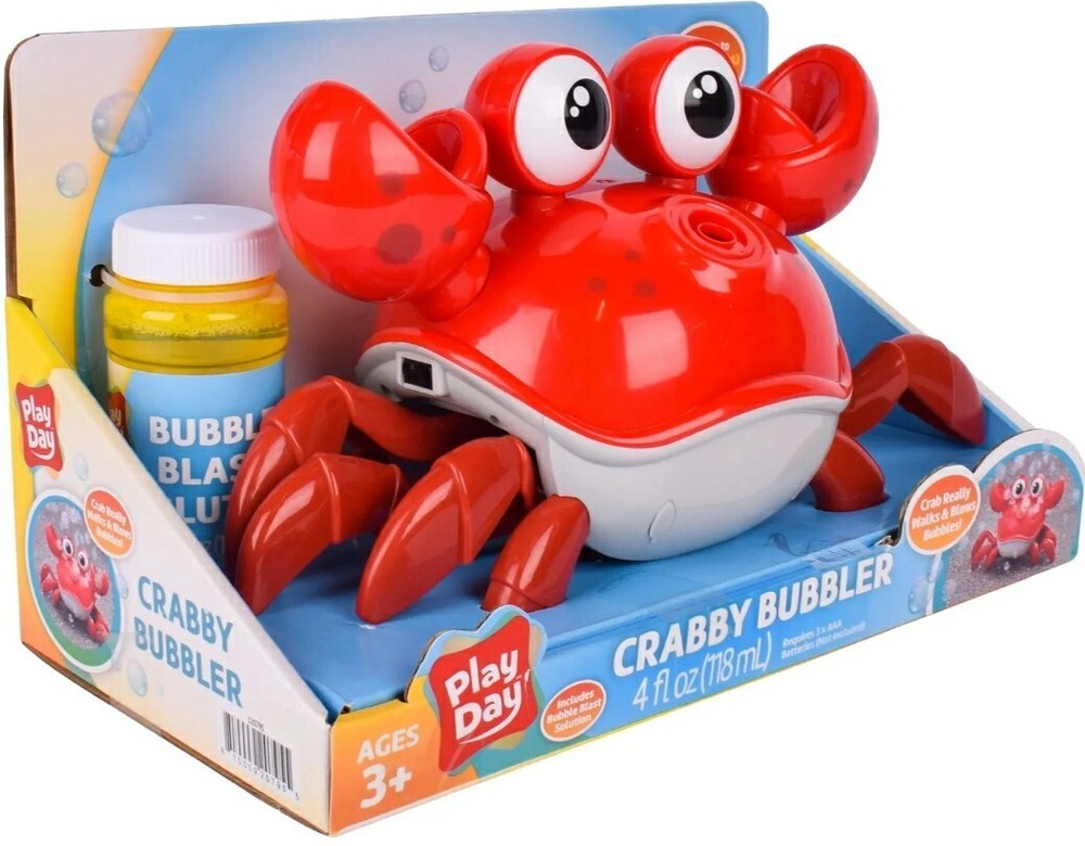 💯Play Day Dancing Crab Bubble Machine Includes Bubble Blasting Solution Unisex