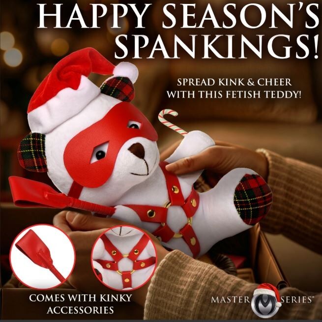 TEDDY BEAR CANDY CANE GAG GIFT NOVELTY HUGGABLE SOFT
