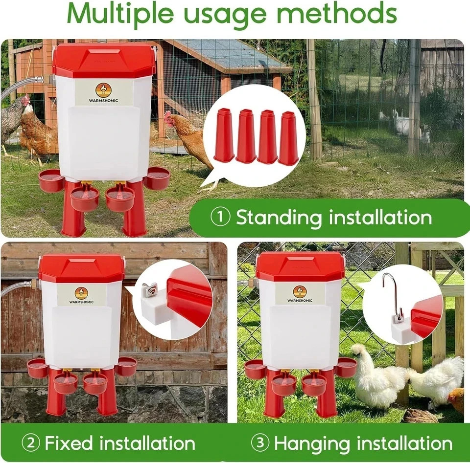 Automatic Chicken Waterer Large Chicken Waterer System Pou USA