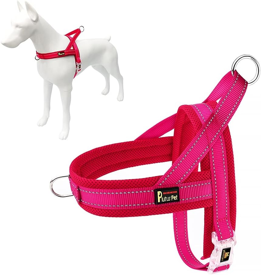 No Pull Dog Harness W/ Breathable Mesh Padded Adjustable Reflective Escape Proof