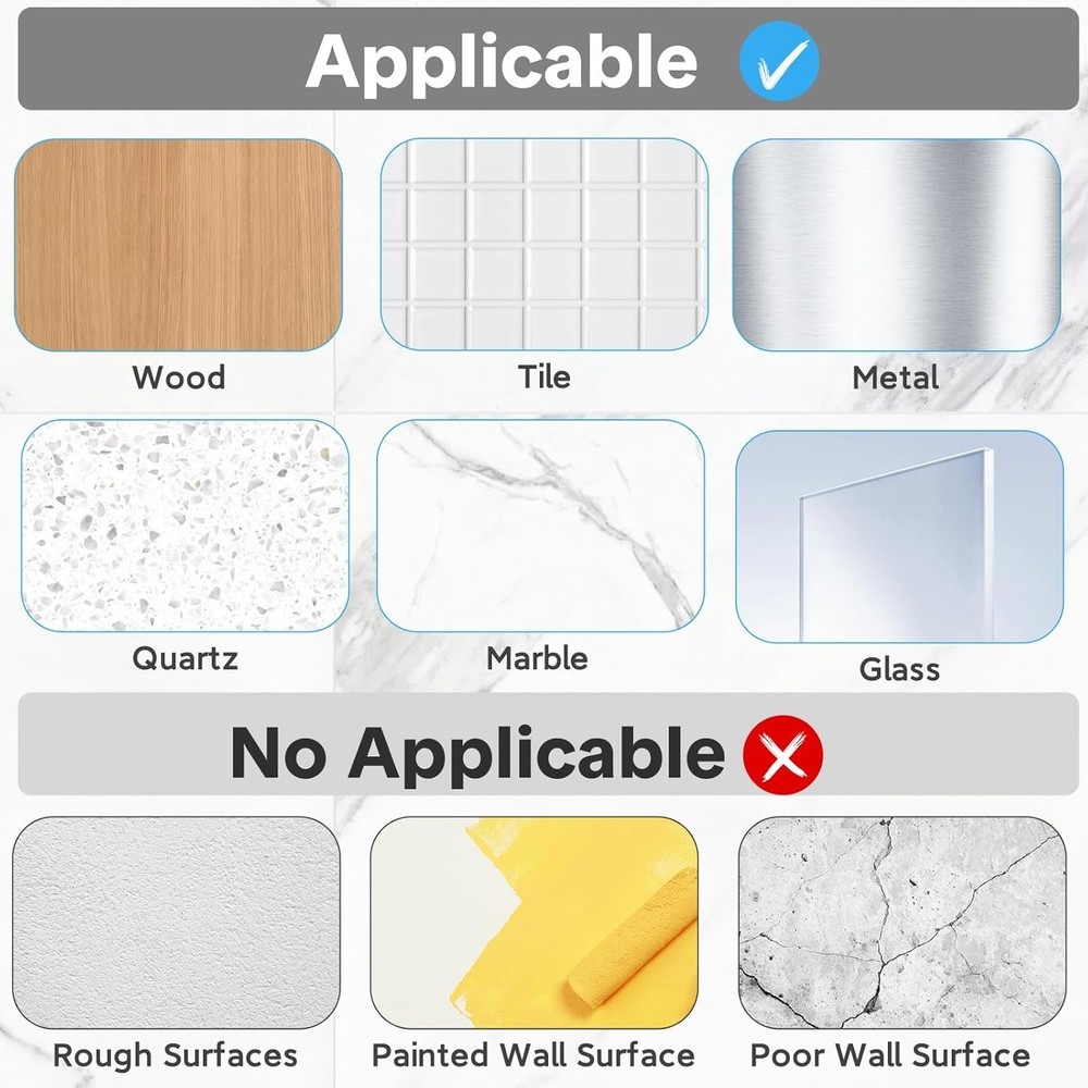 14 Transparent Adhesive Hooks - Durable, Waterproof, No Drill Storage Solution