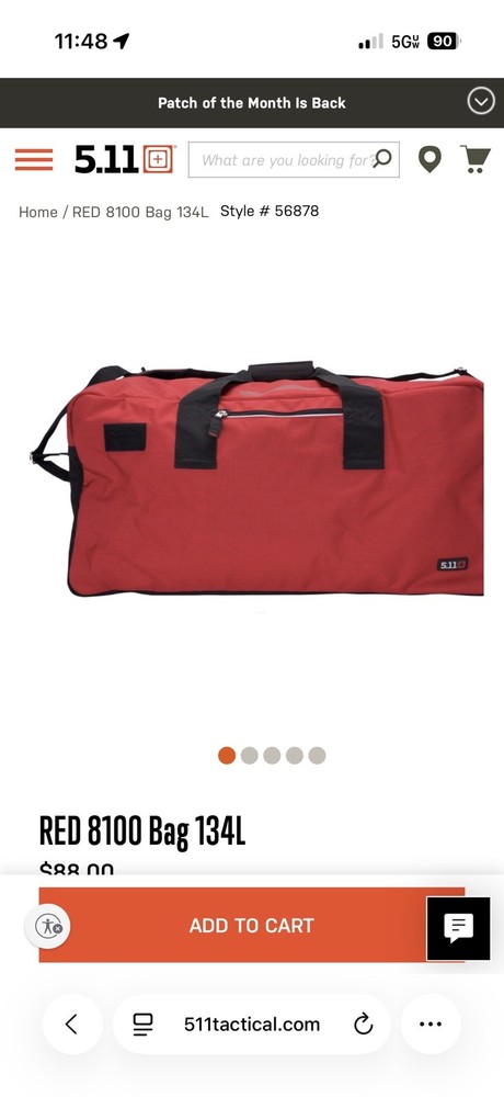5.11 Tactical Red 8100 Utility Bag