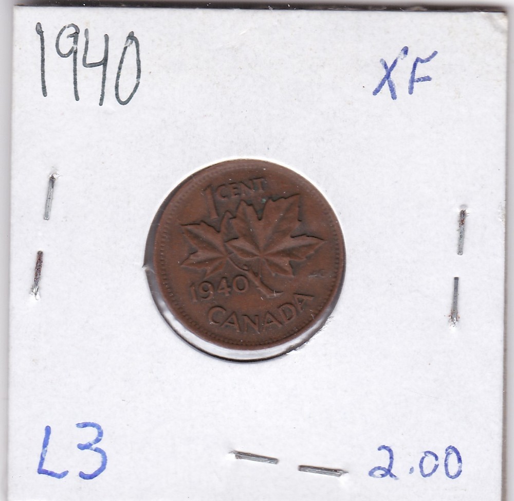 1940 Canada One Cent L3