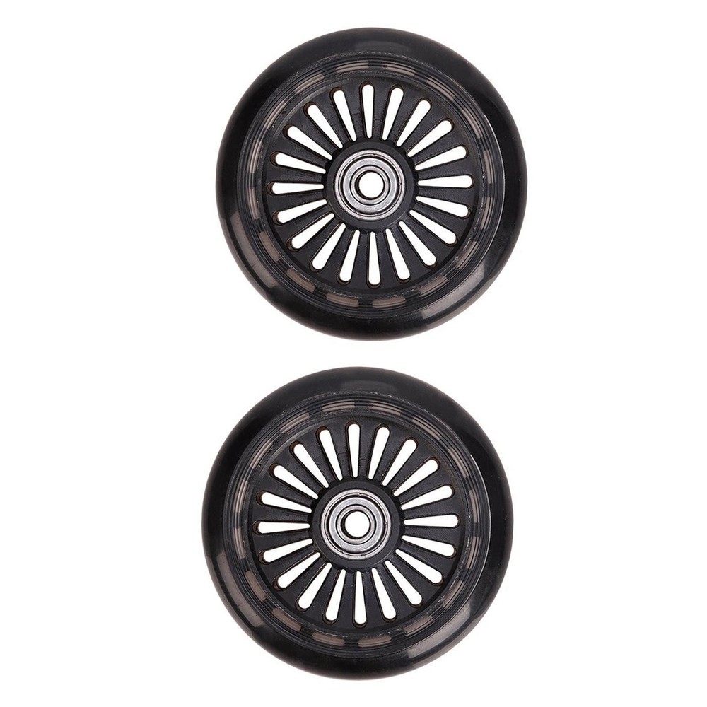2Pcs Front Stroller Wheels Assemblies Smooth Rotation Kids Pushchair Wheels