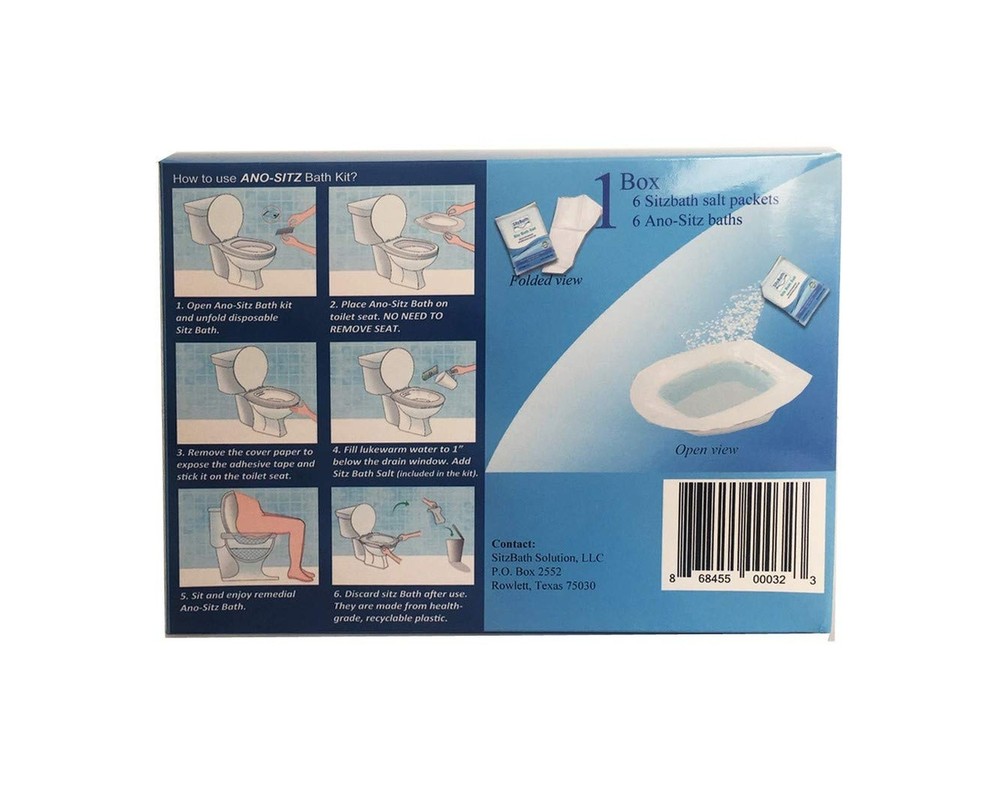 Ano- Sitz Bath Kit, Disposable Sitz Bath Soak for Hemorrhoids