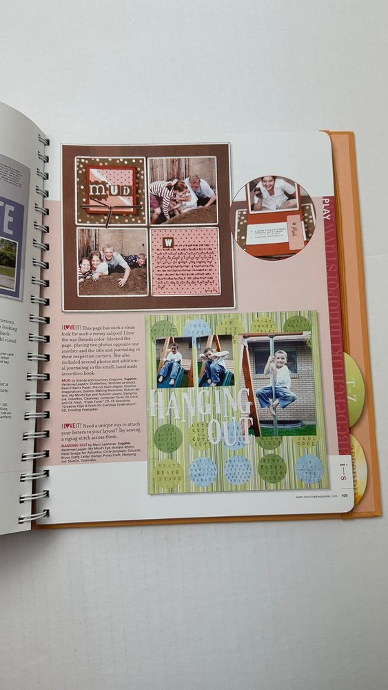 Keepsake scrapbooking book, Page Layout