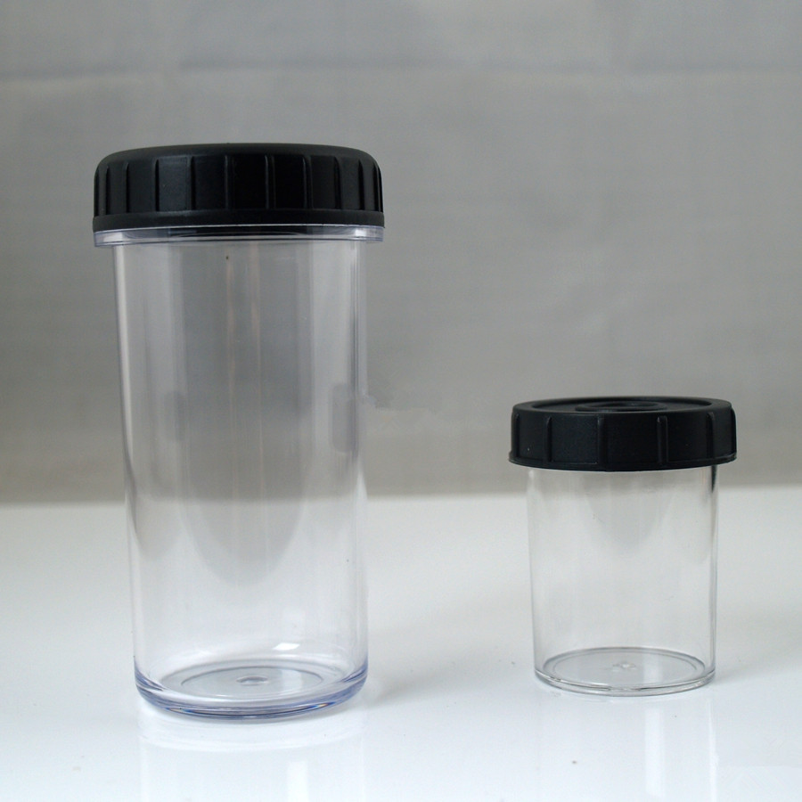 2pcs Microscope Objective Lens Storage Box Plastic Protective Case M25*0.75