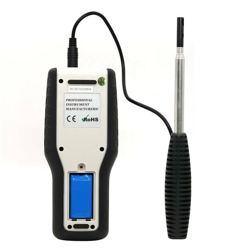 Hot Wire Thermo Thermal Anemometer Wind Speed Meter LCD Air Flow Velocity Tester