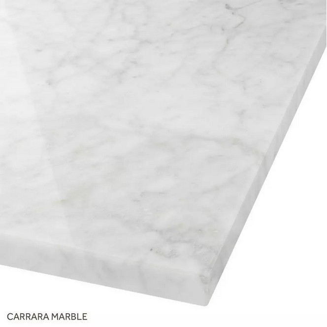 Signature hardware 25" Marble Vanity Backsplash - 3cm - Carrara