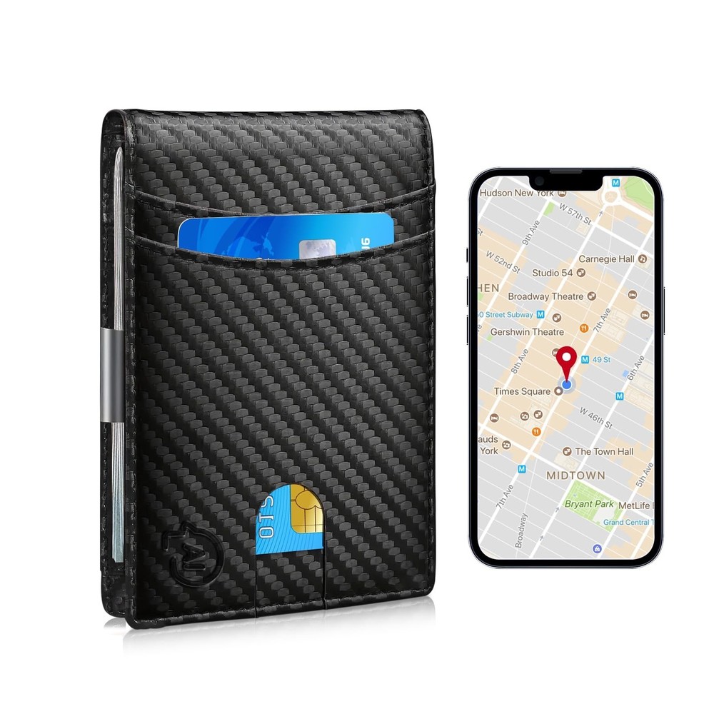 Mens Wallet Tracker Work for Android & iOS Device, Smart Wallet for Men With ...