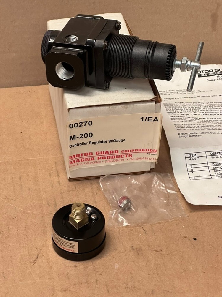 Motor Guard M-200 Controller Air Pressure Regulator 1/2 NPT