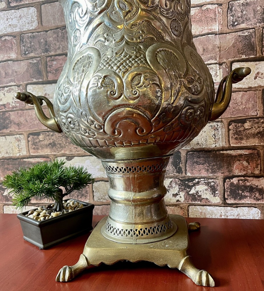 ANTIQUE MOROCCAN SAMOVAR 29.5” TALL
