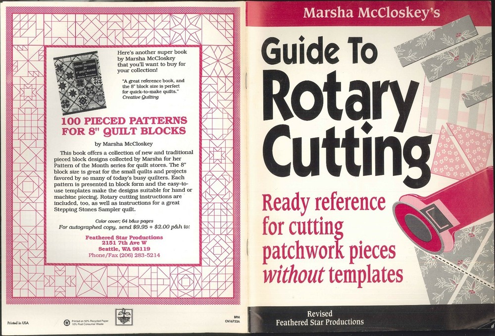 Guide To Rotary Cutting Patchwork Pieces 1994 McCloskey Strips Trimming Points