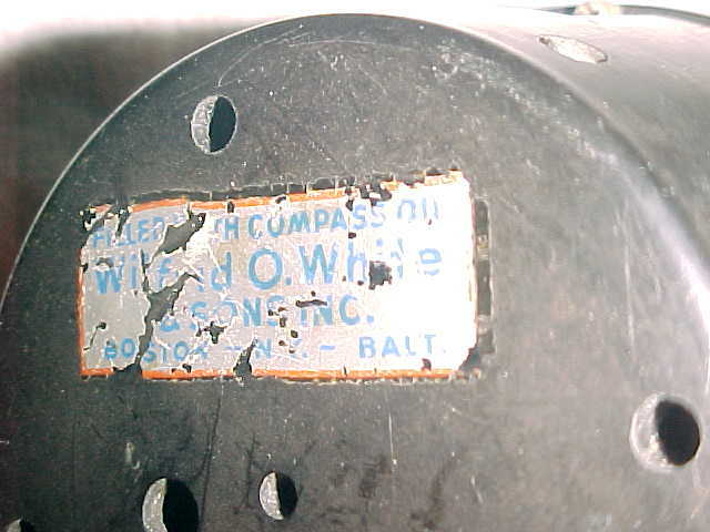 Vintage DANFORTH MARITIME COMPASS & BRACKET - WILFRID WHITE BOSTON, MASS