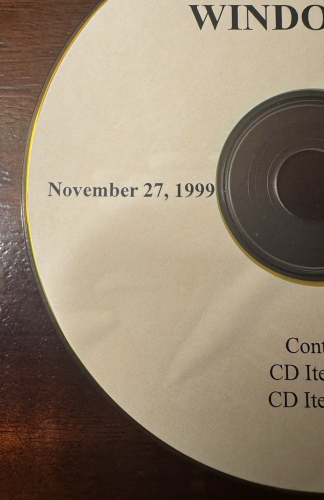 Microsoft Windows 98 Home User CD-ROM Disc Only Untested Vintage 1999