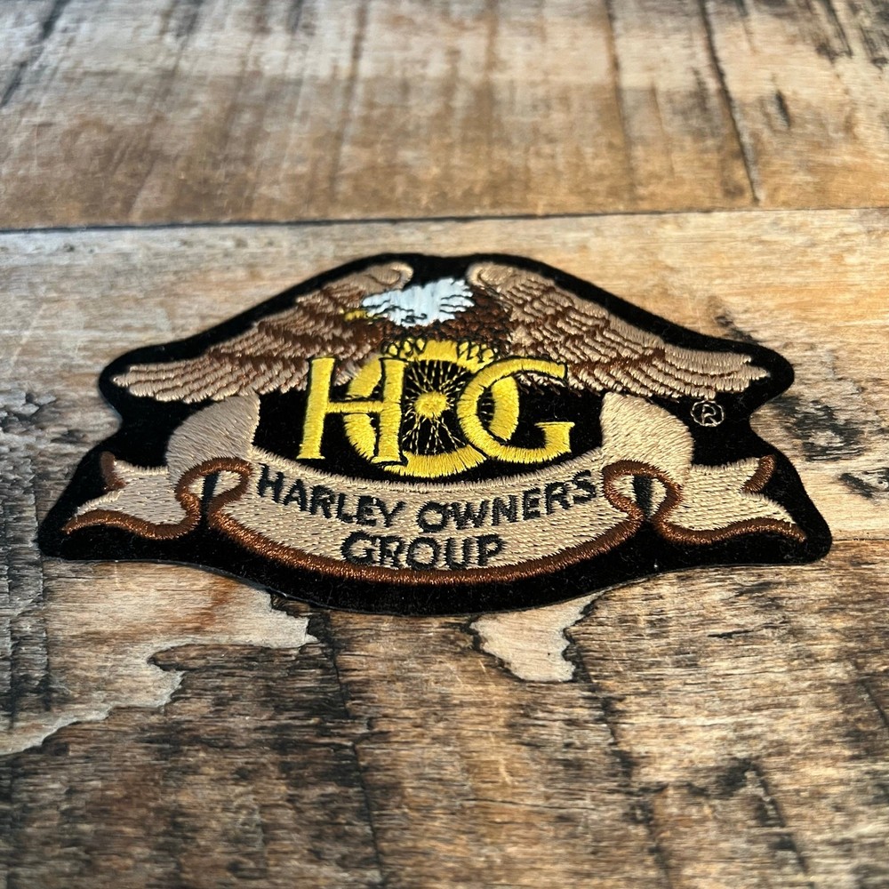 HOG Harley Owners Group Patch Eagle Banner Embroidered Biker Vest