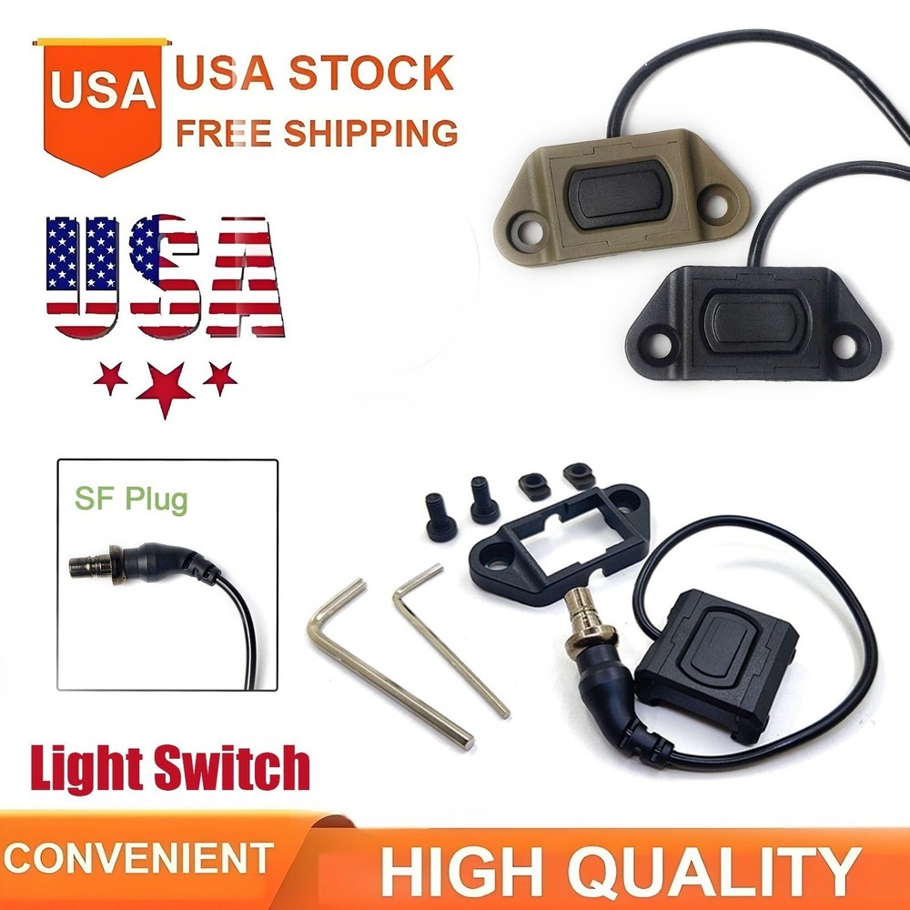 Tactical Mod Button Remote Pressure Switch Light Switch For M300 M600 Flashlight