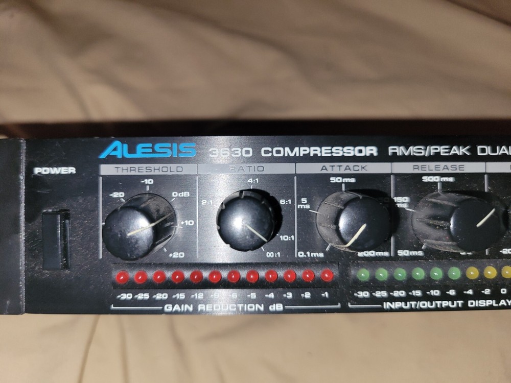Alesis 3630 RMS/Peak Dual Channel Dynamics Compressor Limiter *NOT TESTED*
