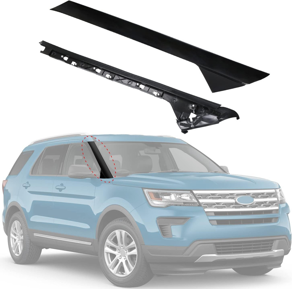 A-Pillar Windshield Molding Front Right Trim Outer & Inner Replacement for Ford