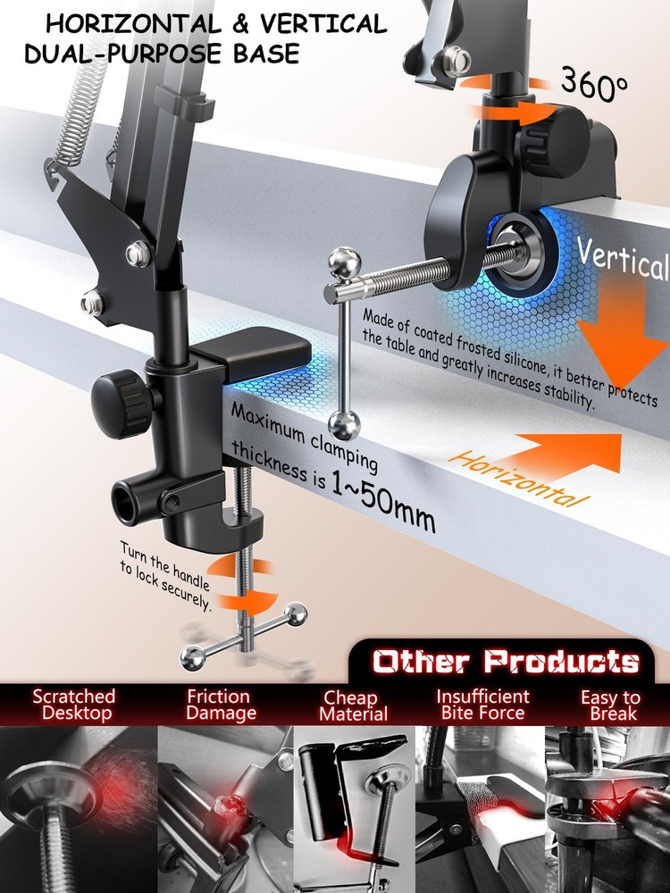 Foldable Tablet Stand, Tablet Mount Adjustable for Bed,Universal Flexible Hol...