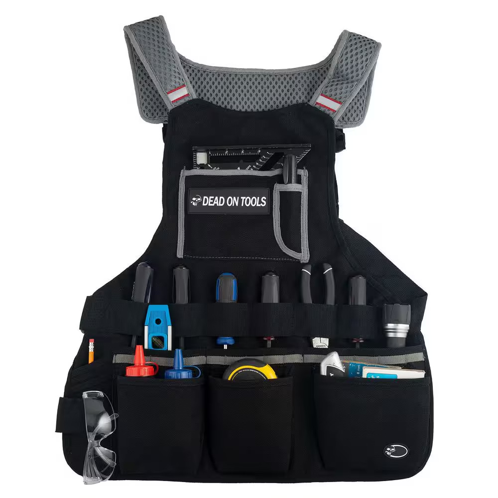 Heavy-Duty 24 Oz. Canvas Tool Work Apron-Bib Style