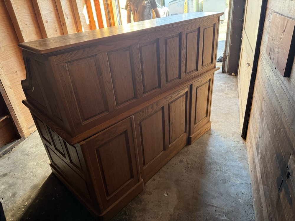 60” OAK ROLL TOP RAISED PANEL OAK ROLLTOP DESK