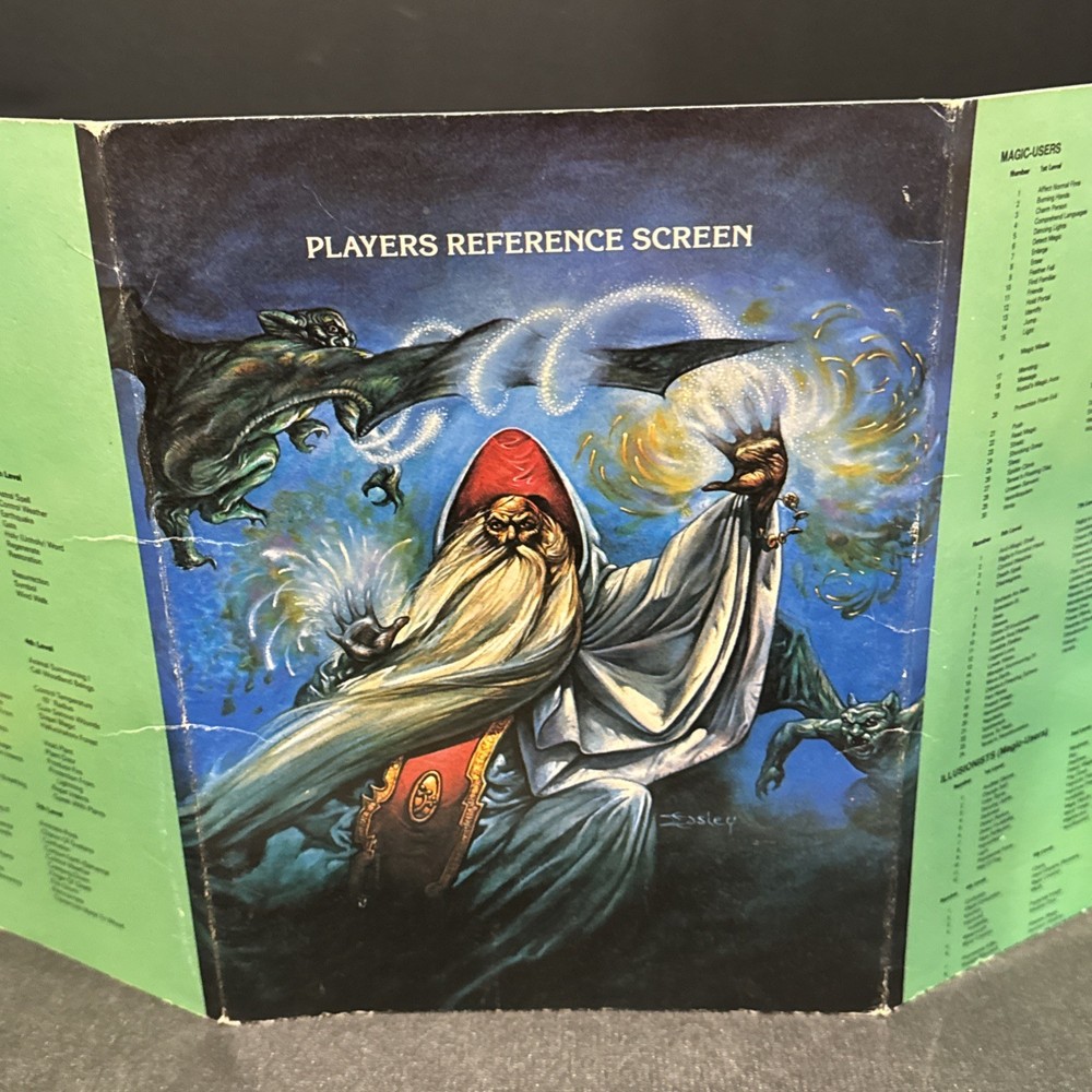 1985 TSR Advanced Dungeons & Dragons 9146 - Player's Reference Screen