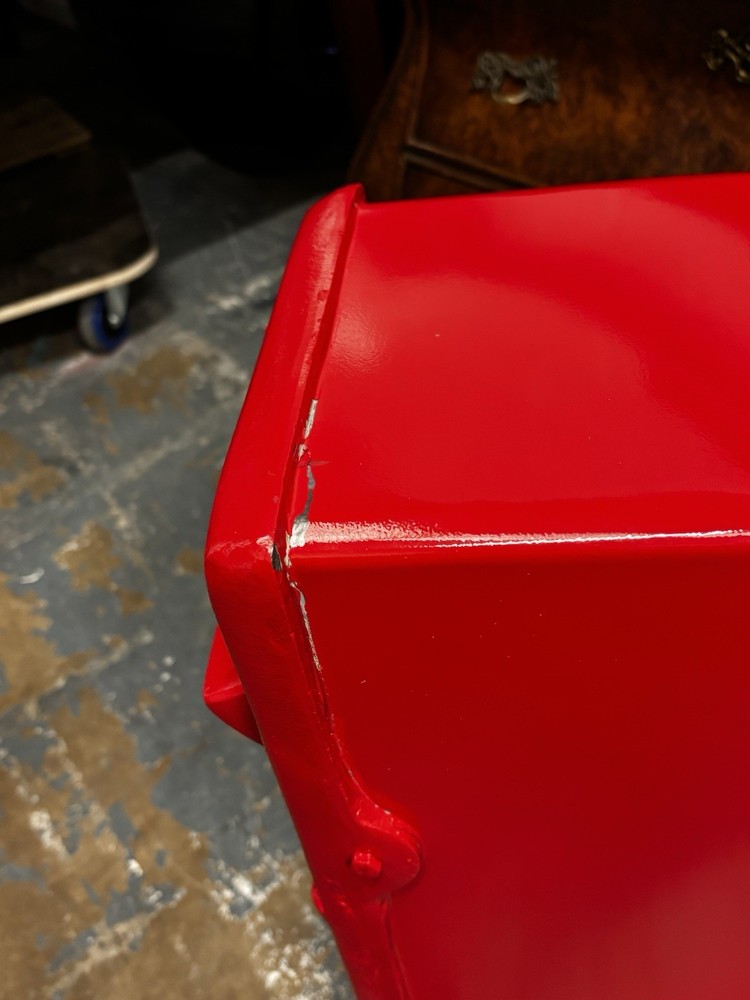 Metal Post Box. Bright Red, Comes With 2 Keys.