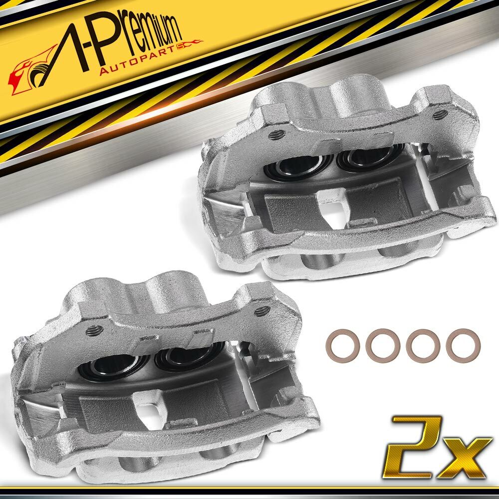 A-Premium Pair Front Brake Caliper w/Bracket for Cadillac CTS 2008-2014 Code J55