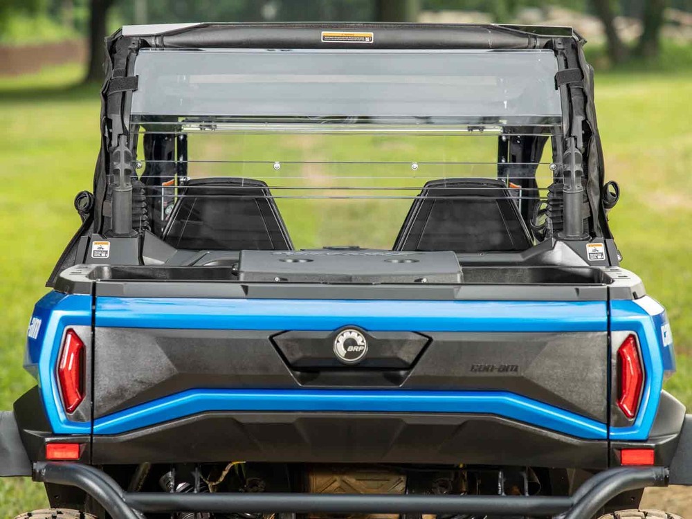 SuperATV Clear Rear Windshield for Can-Am Commander 700 / 1000 (2021+)