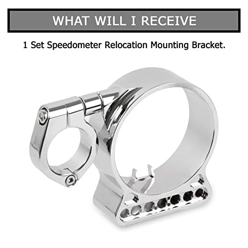 Speedometer Relocation Bracket Cover Side Mount Speedometer Instrument Chrome