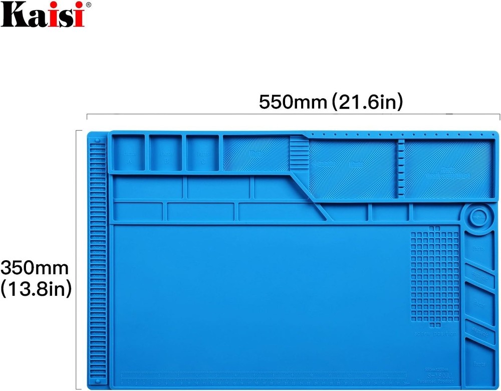 Silicone Soldering Mat with Screw Organizer