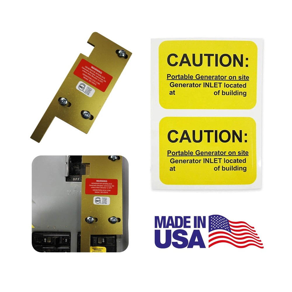 GenInterlock SD-200VL Square D Generator interlock 150 & 200 Amp QO Panel LISTED