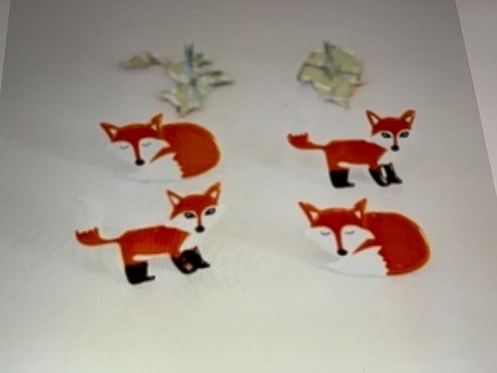 BRADS FOXES FUN FOX BRADS 12 PCS BRADS FUN FOX BRADS