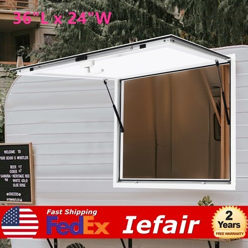 36"L x 24"W Food Truck Service Awning Window Concession Stand Serving Window