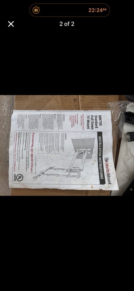 MantelMount MM700-never used open box